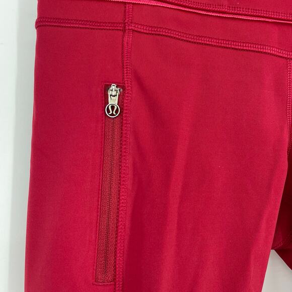 Lululemon Passion Crop II Size 6 Deepest Cranberry - Picture 8 of 9
